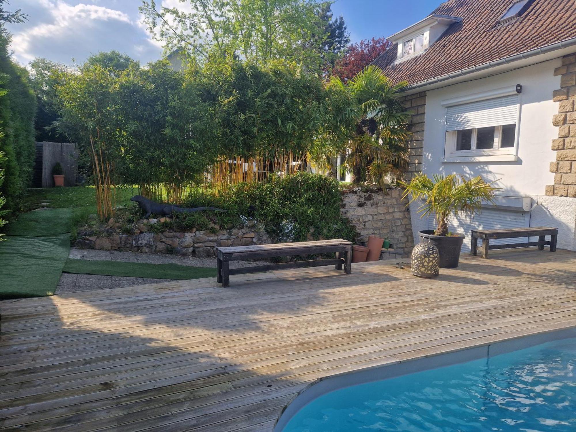 La Serenite Balinaise, Chambre Et Sdb Privee, Jardin , Piscine Et Jacuzzi En Saison, Pres De Chantilly, Parc Asterix Et Cdg Et Paris En 20' Orry-La-Ville Luaran gambar